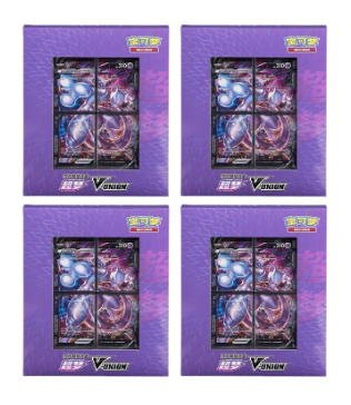 Simplified Chinese "Mewtwo V-Union" Collection Box | 4-Pack